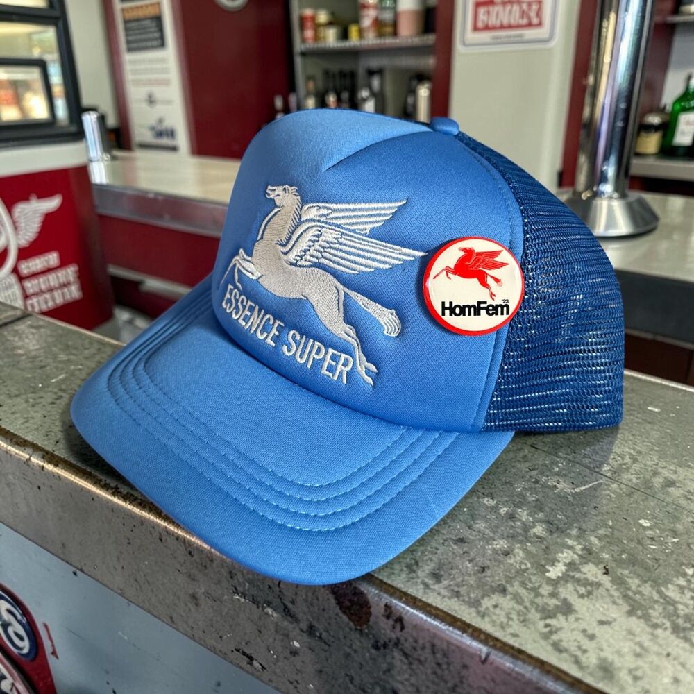HOMME+FEMME Pegasus Trucker Hat – Navy/Pins Exclusive 🐎✨